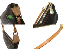 Load image into Gallery viewer, LOUIS VUITTON ルイヴィトン ポシェット アクセソワール アクセサリーポーチ 村上隆 M95008 モノグラム チェリー ブラウン 美品 中古 64910