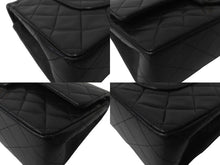Load image into Gallery viewer, 極美品 CHANEL シャネル チェーンショルダーバッグ マトラッセ25 ラムスキン Wフラップラップ ブラックゴールド 6番台 中古 64911