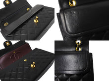 Load image into Gallery viewer, 極美品 CHANEL シャネル チェーンショルダーバッグ マトラッセ25 ラムスキン Wフラップラップ ブラックゴールド 6番台 中古 64911