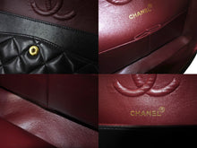 Load image into Gallery viewer, 極美品 CHANEL シャネル チェーンショルダーバッグ マトラッセ25 ラムスキン Wフラップラップ ブラックゴールド 6番台 中古 64911