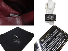 Load image into Gallery viewer, 極美品 CHANEL シャネル チェーンショルダーバッグ マトラッセ25 ラムスキン Wフラップラップ ブラックゴールド 6番台 中古 64911