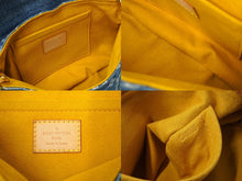 画像をギャラリービューアに読み込む, LOUIS VUITTON ルイヴィトン ハンドバッグ モノグラムデニム ミニプリーティ ブルー ゴールド金具 M95050 美品 中古 64913