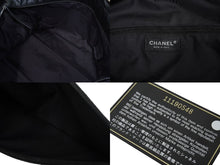 画像をギャラリービューアに読み込む, CHANEL シャネル トートバッグTGM パリビアリッツ 11番台 コーティングキャンバス レザー ブラック シルバー金具 美品 中古 64915