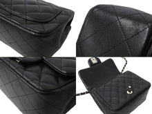 Load image into Gallery viewer, CHANEL シャネル ミニマトラッセ17 ショルダーバッグ ココマーク 23番台 ラムスキン ブラック シルバー金具 美品 中古 64917