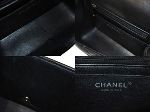 CHANEL シャネル ミニマトラッセ17 ショルダーバッグ ココマーク 23番台 ラムスキン ブラック シルバー金具 美品 中古 64917