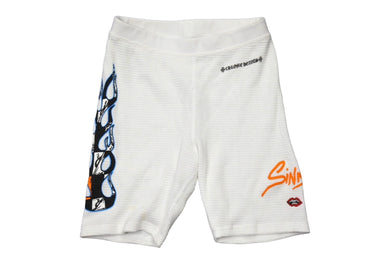 CHROME HEARTS Matty Boy クロムハーツ マティボーイ ショートパンツ サイズXS サーマル プリント ホワイト コットン 良品 中古 64926