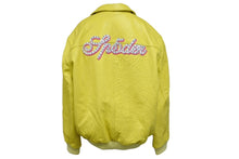 画像をギャラリービューアに読み込む, 極美品 Sp5der スパイダー デボスウェブ レザージャケット 24SS サイズ3 イエロー Young Thug 革 エンボス加工 中古 64933