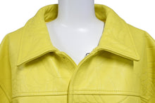 画像をギャラリービューアに読み込む, 極美品 Sp5der スパイダー デボスウェブ レザージャケット 24SS サイズ3 イエロー Young Thug 革 エンボス加工 中古 64933