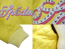 画像をギャラリービューアに読み込む, 極美品 Sp5der スパイダー デボスウェブ レザージャケット 24SS サイズ3 イエロー Young Thug 革 エンボス加工 中古 64933