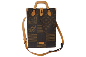 LOUIS VUITTON ルイヴィトン トートバッグ ジャイアント NIGO ダミエ モノグラムキャンバス ブラウン N40355 美品 中古 64937
