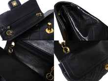 Load image into Gallery viewer, CHANEL シャネル チェーンショルダーバッグ Wフラップ マトラッセ 23cm ココマーク ラムスキン 2番台 ブラック ゴールド金具 美品 中古 64939