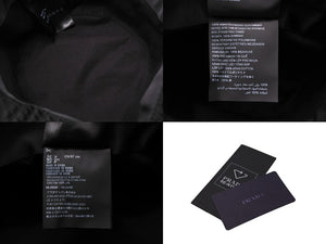 PRADA プラダ バケットハット 帽子ロゴ RE-NYLON 2HC137 ナイロン ブラック サイズS 美品 中古 64943 