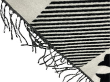 Load image into Gallery viewer, 新品未使用 ChromeHearts クロムハーツ チェッカードカシミアブランケット 2812-304-0011 カシミヤ ウール ブラック ブラック 64968