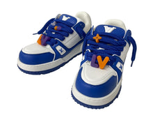 画像をギャラリービューアに読み込む, 極美品 LOUISVUITTON ルイヴィトン LVトレイナー マキシ ライン ローカットスニーカー VL 0263 ブルー ホワイト サイズ8 中古 64969