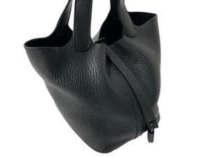 HERMES エルメス ピコタンロックPM Y刻印 18 トリヨンクレマンス ソーブラック ハンドバッグ 美品 中古 64970