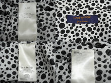 画像をギャラリービューアに読み込む, LOUISVUITTON ルイヴィトン 草間彌生 インフィニティドット ジップドシャツ 23SS VCCM07 ブラック ホワイト 5L 美品 中古 64975