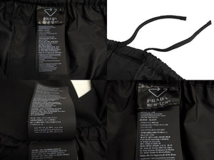 極美品 PRADA プラダ ナイロン パンツ トライアングルロゴ SPH239 S222 1WQ8 ポリアミド ブラック サイズL 中古 64977 