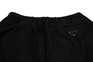 極美品 PRADA プラダ ナイロン パンツ トライアングルロゴ SPH239 S222 1WQ8 ポリアミド ブラック サイズL 中古 64977 