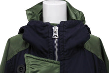 画像をギャラリービューアに読み込む, SACAI サカイ ダウンジャケット ミリタリージャケット ナイロン ファスナーボタン カイ ネイビー カーキ19-02068M サイズ1 美品 中古 64980 