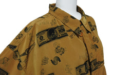 Load image into Gallery viewer, 極美品 PELLE PELLE ペレペレ 長袖シャツ ドル紙幣シャツトップス レーヨン ポリエステル XL ブラウン 中古 64982