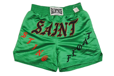 新品未使用 SAINT MAICHAEL セイントマイケル パンツ ボクシングショーツ スポーティ 刺繍 グリーン レッド ブラック XL 中古 64983