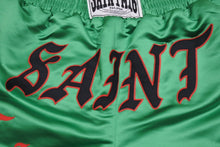 画像をギャラリービューアに読み込む, 新品未使用 SAINT MAICHAEL セイントマイケル パンツ ボクシングショーツ スポーティ 刺繍 グリーン レッド ブラック XL 中古 64983