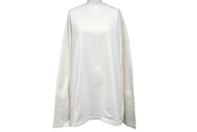 画像をギャラリービューアに読み込む, 美品 JIL SANDER ジルサンダー 長袖Ｔシャツ 厚手 トップス ワッペン クールネック KKJMIW0512 ホワイト コットン XL 中古 65000