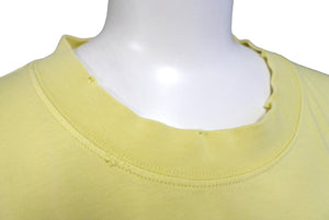 VETEMENTS ヴェトモン ダメージTシャツ 半袖Tシャツ UE63TR640Y こんにちは、私の名前はVETEMENTSです イエロー サイズM 美品 中古 65001 