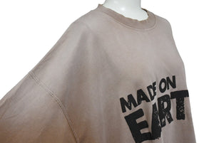 極美品 VETEMENTS ヴェトモン 半袖Tシャツ ダメージ加工 23SS UE63TR690X クールネックカットソー アッシュブラウン サイズM 中古 65002 