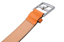 Load image into Gallery viewer, ITTI イッチ ベルト HERRIE HOLELESS BELT/ DIPLO FJORD B&#39;2nd ビーセカンド 785-1971002 レザー 全長113cm オレンジ 美品 中古 65007