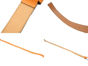 ITTI イッチ ベルト HERRIE HOLELESS BELT/ DIPLO FJORD B'2nd ビーセカンド 785-1971002 レザー 全長113cm オレンジ 美品 中古 65007
