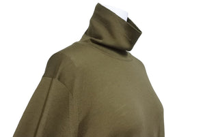 JOHN SMEDLEY ジョンスメドレー ニット セーター 長袖 タートルネック トップス CA45550 サイズL カーキ 美品 中古 65011