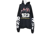 Load image into Gallery viewer, RIVINGTON roi Rebis リヴィントンロイレヴィス RRR 123 パーカー プルオーバー フーディ ブラック レッド サイズ3 美品 中古 65013