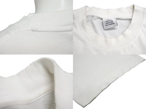 VETEMENTS ヴェトモン ダメージTシャツ オートチュール 半袖Tシャツ UE63TR740W クールネック ホワイト ピンク サイズM 良品 中古 65018 