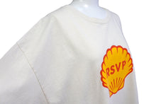 画像をギャラリービューアに読み込む, RSVP GALLERY アールエスブイピーギャラリー SHELL シェル 半袖Tシャツ クールネック ベージュ イエロー サイズXL 美品 中古 65021
