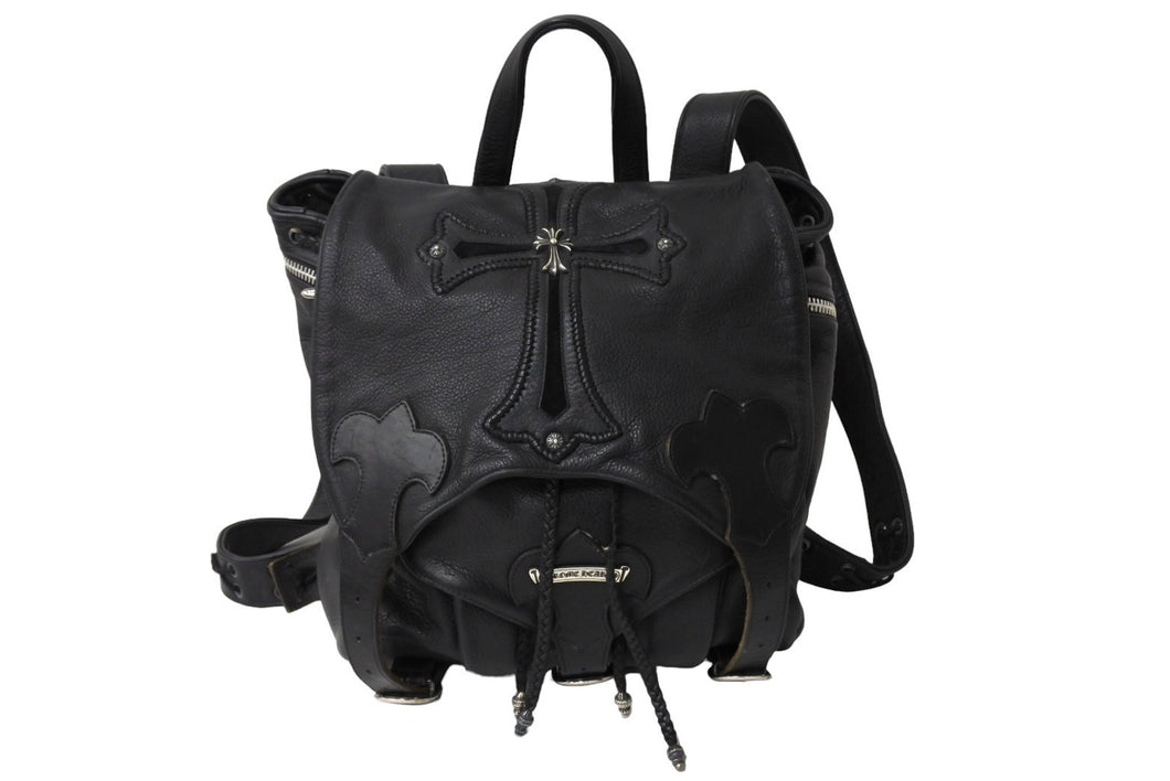 ChromeHearts クロムハーツ リュック バックパック CHクロス CHプラス レザークロスパッチ ダガージップ SS 良品 中古 65029
