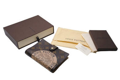 極美品 LOUIS VUITTON ルイヴィトン アジェンダPM T&B 手帳カバー モノグラム R21039 PVC レザー ブラウン ゴールド金具 中古 65030