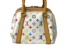 画像をギャラリービューアに読み込む, LouisVuitton ルイヴィトン プリシラ ハンドバッグ モノグラム M40096 ホワイト ブロン マルチカラー PVC 美品 中古 65034