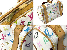 画像をギャラリービューアに読み込む, LouisVuitton ルイヴィトン プリシラ ハンドバッグ モノグラム M40096 ホワイト ブロン マルチカラー PVC 美品 中古 65034