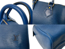Load image into Gallery viewer, LouisVuitton ルイヴィトン スピーディ25 ボストンバッグ M43015 VI0994 エピレザー ブルー ゴールド金具 美品 中古 65035