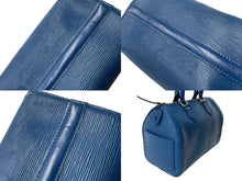 Load image into Gallery viewer, LouisVuitton ルイヴィトン スピーディ25 ボストンバッグ M43015 VI0994 エピレザー ブルー ゴールド金具 美品 中古 65035