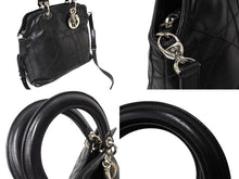 画像をギャラリービューアに読み込む, 極美品 ChristianDior クリスチャンディオール グランヴィル 2wayトート ハンドバッグ ガリアーノ M1300PGCA ブラック 中古 65038