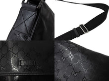 Load image into Gallery viewer, GUCCI グッチ インプリメ GG柄 メッセンジャーバッグ ショルダーバッグ 201732 ブラック シルバー金具 美品 中古 65039