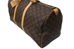LOUIS VUITTON ルイヴィトン キーポル50 ボストンバッグ モノグラム M41426 ブラウン ゴールド金具 美品 中古 65040