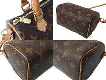 Load image into Gallery viewer, LOUIS VUITTON ルイヴィトン ナノスピーディ ハンドバッグ 2WAY M61252 モノグラムキャンバス ヌメ革 美品 中古 65041