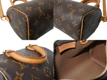 Load image into Gallery viewer, LOUIS VUITTON ルイヴィトン ナノスピーディ ハンドバッグ 2WAY M61252 モノグラムキャンバス ヌメ革 美品 中古 65041