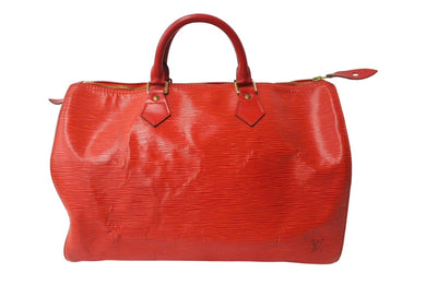LOUIS VUITTON ルイヴィトン スピーディ35 ハンドバッグ M42997 エピ レザー レッド ゴールド金具 良品 中古 65045