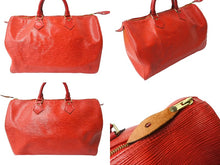 画像をギャラリービューアに読み込む, LOUIS VUITTON ルイヴィトン スピーディ35 ハンドバッグ M42997 エピ レザー レッド ゴールド金具 良品 中古 65045