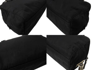 PRADA プラダ ハートビジュー ミニハンドバッグ ミニボストン BN1134 ナイロン ブラック シルバー金具 良品 中古 65047 