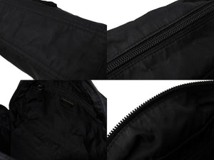 PRADA プラダ ハートビジュー ミニハンドバッグ ミニボストン BN1134 ナイロン ブラック シルバー金具 良品 中古 65047 